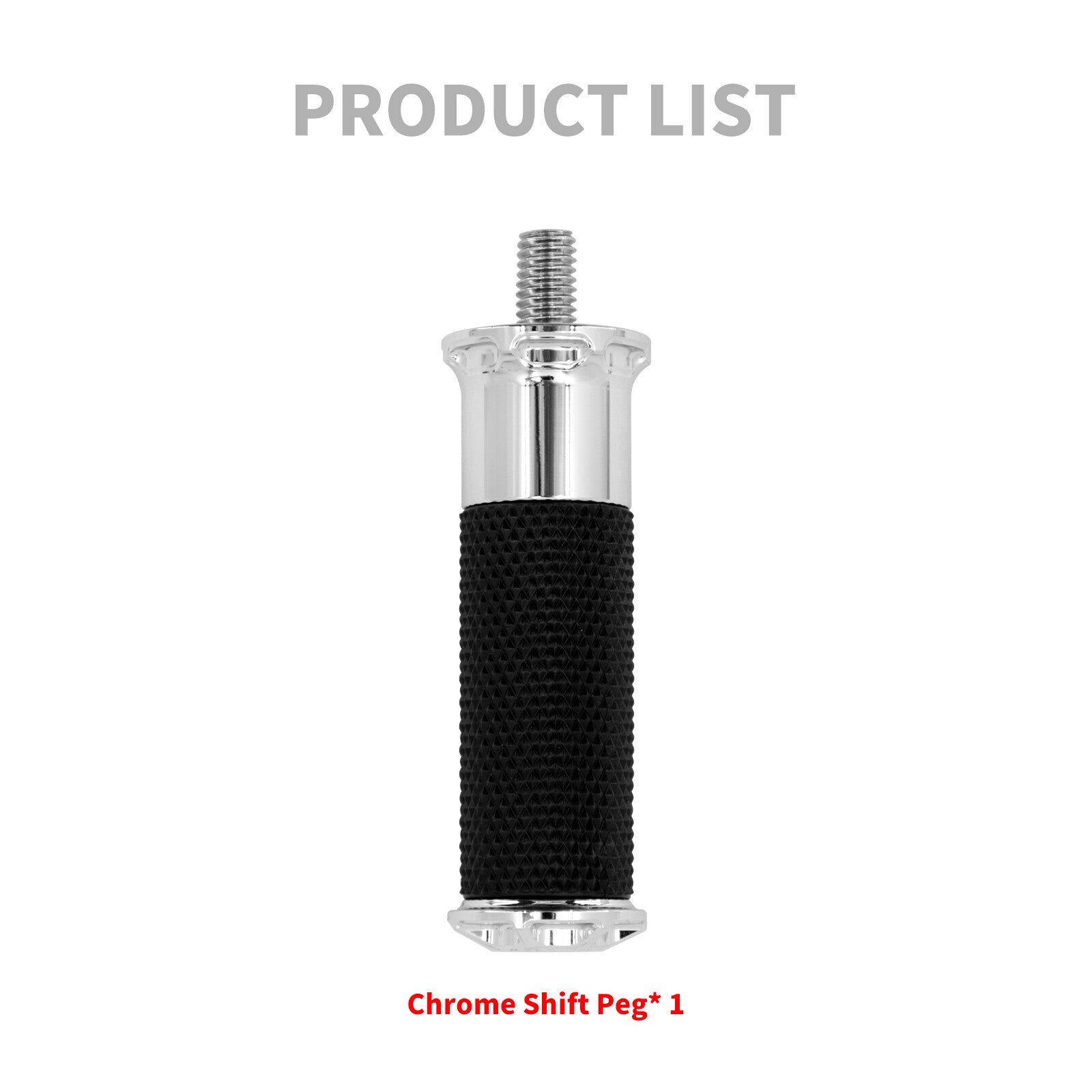 Chrome Particles Anti Slip Shifter Foot Peg for Harley Softail Touring Sportster