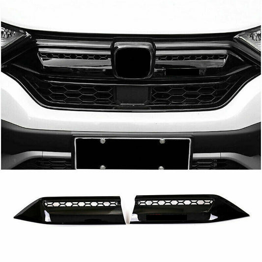 for Honda CR-V 2020-2022 piano Black Front Center Mesh Grille Grill Cover Trim