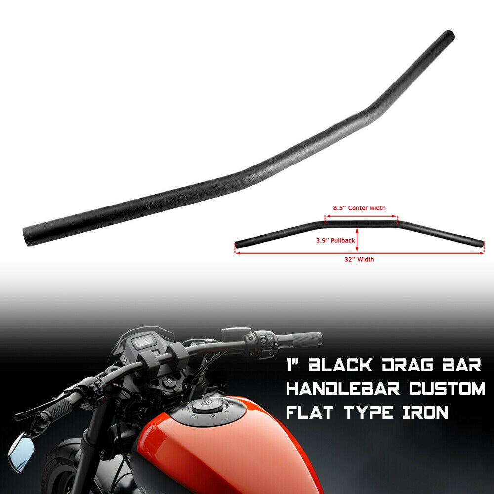 Custom 1-inch 25mm motorcycle handlebar flat tow bar for Harley-Davidson , for Honda , and for Yamaha .