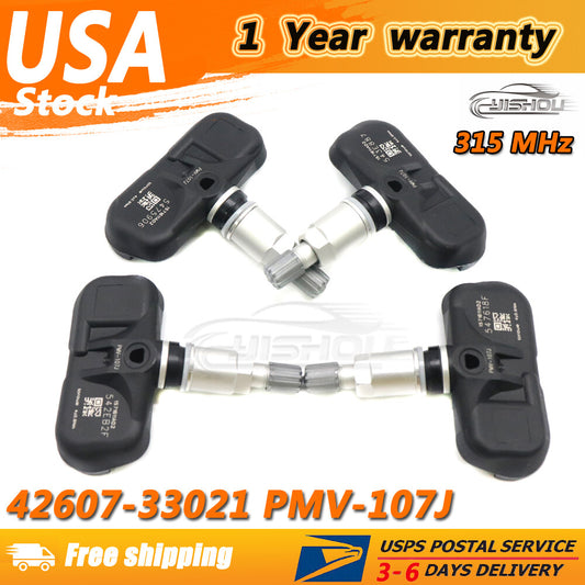 4x TIRE PRESSURE SENSOR TPMS NEW 42607-33021 PMV-107J for Toyota for Corolla for Lexus