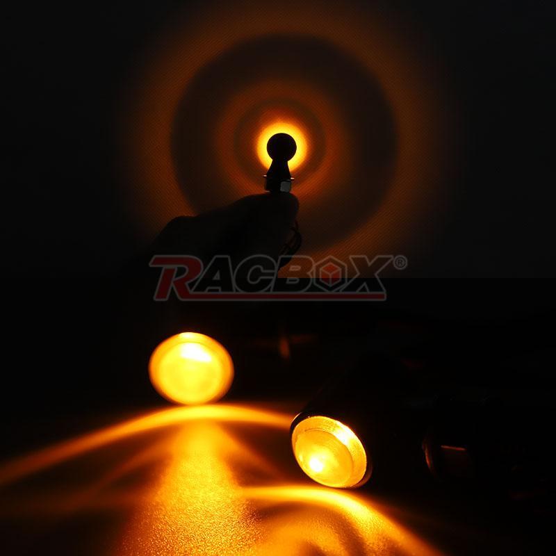 2x Motorcycle Black Amber LED Turn Signal Light for Mini Indicator Blinker for Honda