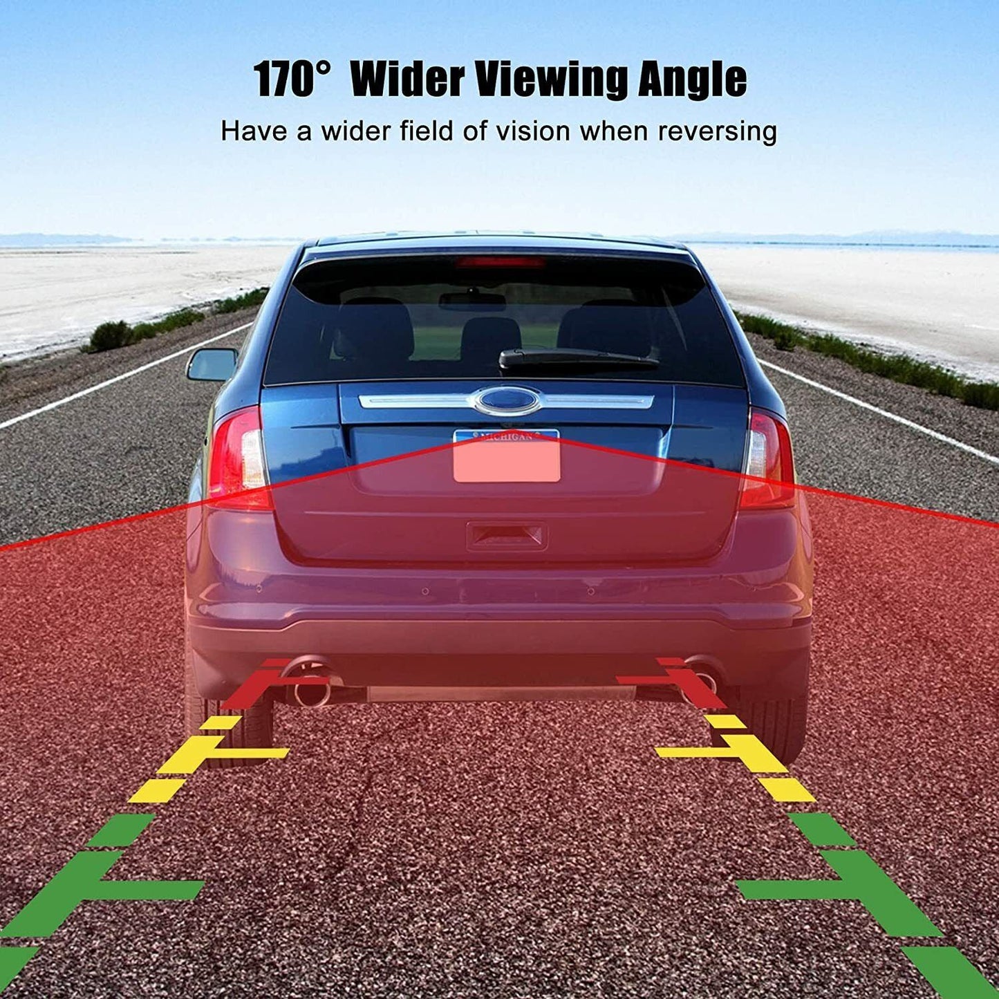 The rear-view backup camera is compatible with 2011, 2012, 2013, and 2014 for Ford Explorer EB5Z19G490A models.