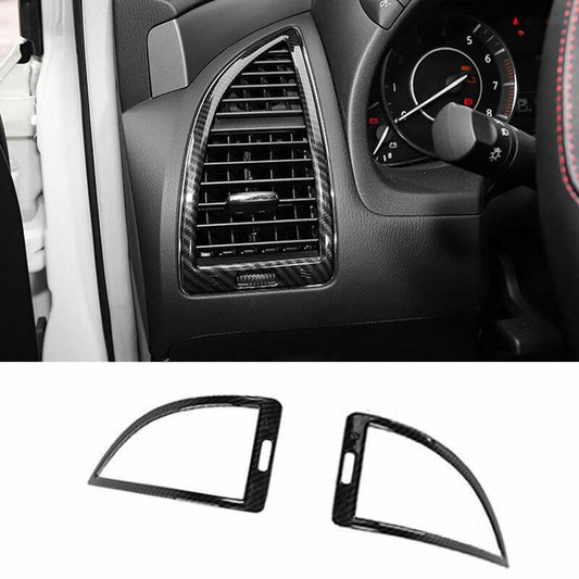for Nissan Armada Y62 2017-2020 Carbon Fiber Console LR Air Outlet Vent Trim
