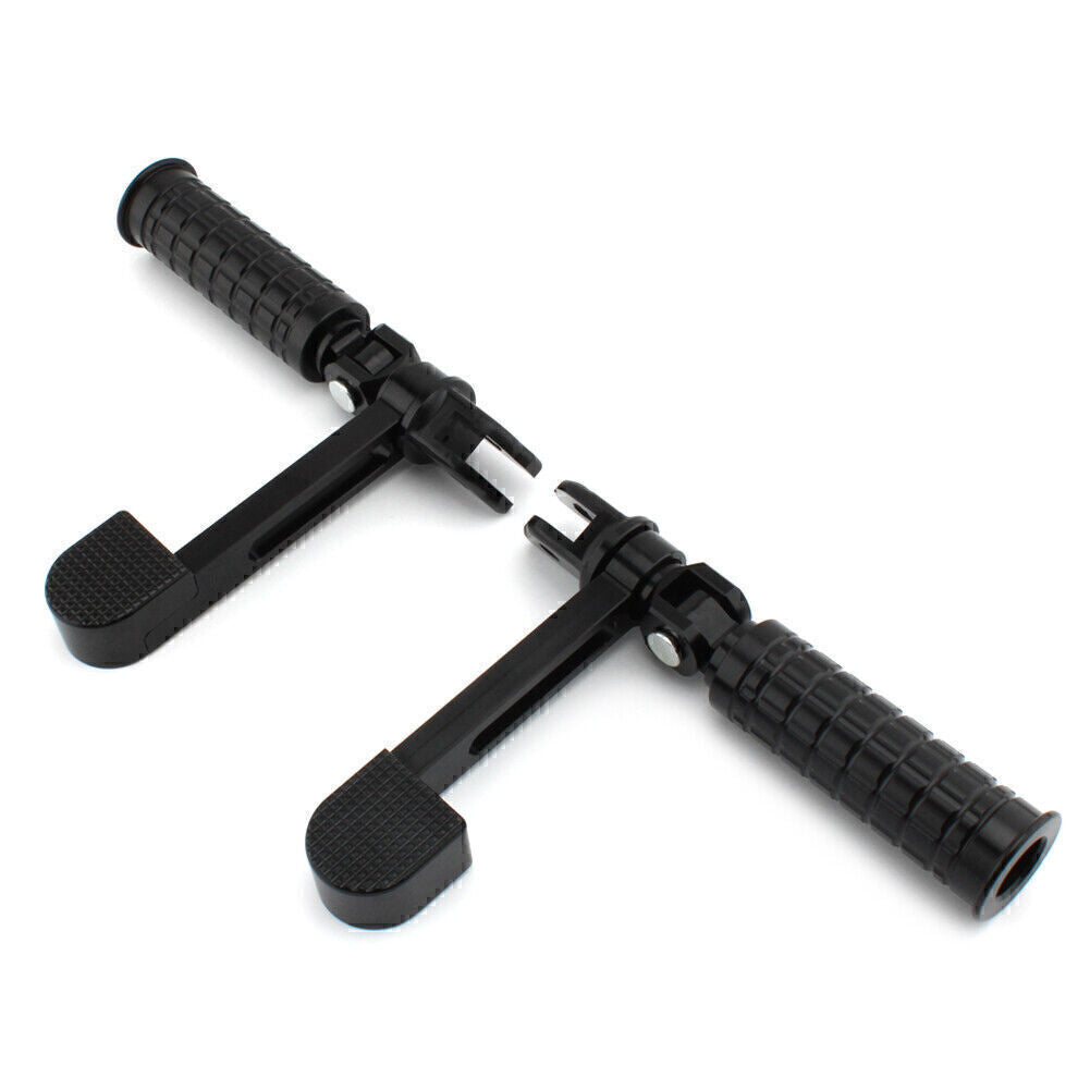 Black Foot Pegs Heel Support Heel Foot Rest Pegs Set for Harley Softtail