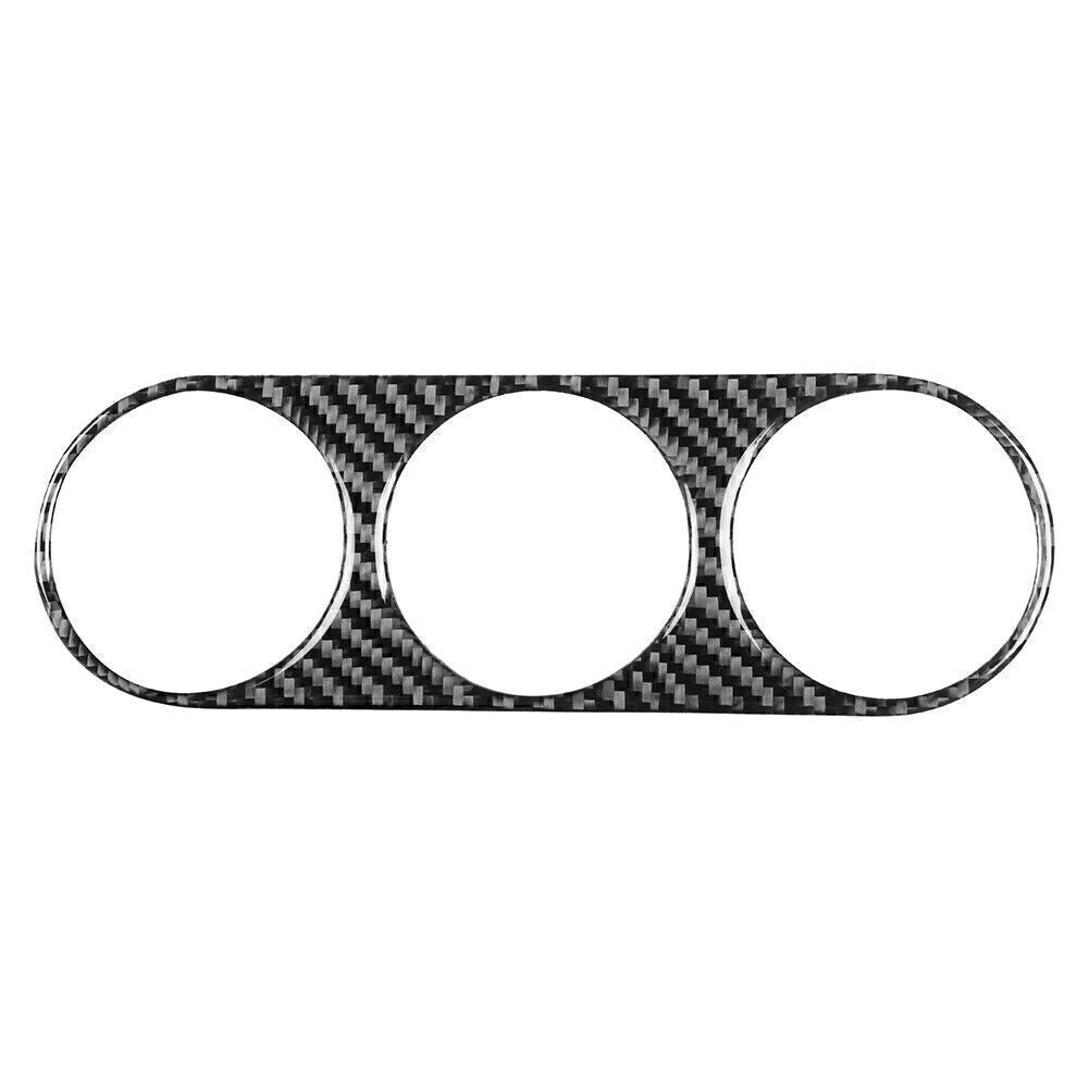 for Dodge for Challenger 08-14 Black Carbon Fiber Air Conditioning Switch Panel Trim