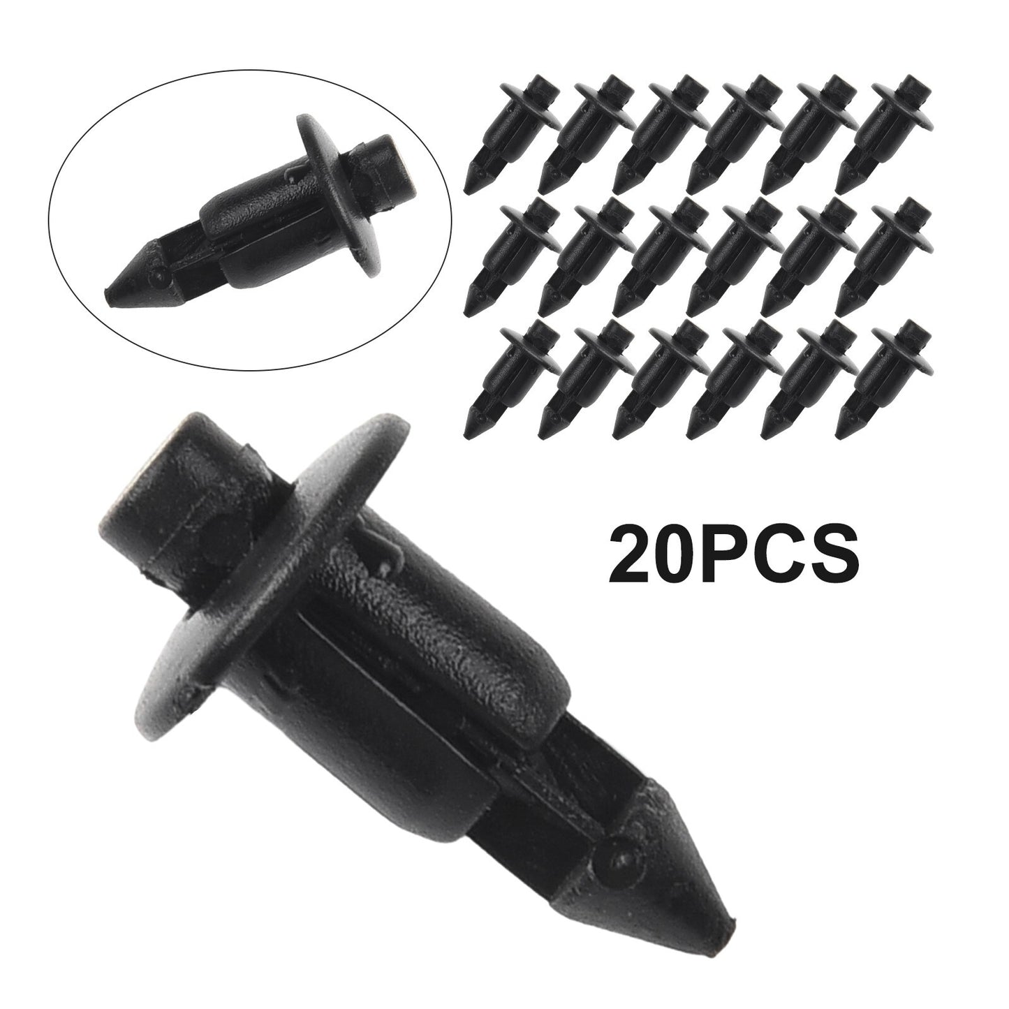 for Suzuki - for Kawasaki 20 Pcs 6mm Plastic Rivet Bike Fairing Trims Clips-Set