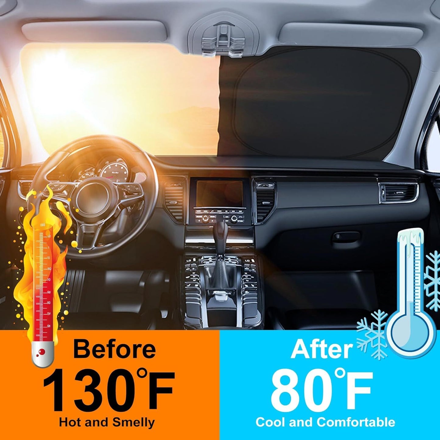 Custom Fit 20201-2025 for Hyundai for Elantra Front Windshield Sun Shade UVs Block Cover