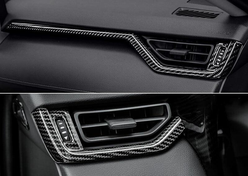 Carbon Fiber ABS Center Console Dashboard Strip Trim for Toyota RAV4 2019-2023