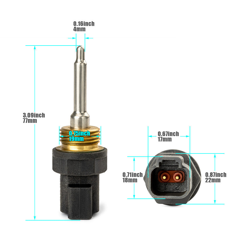 2x 2644297 1309811 Sensor Temperature For Caterpillar CAT C7 3126 8YL 130-9811