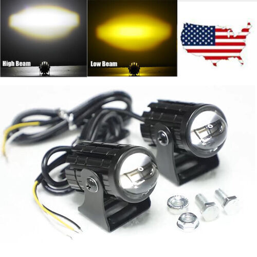Pair LED Work Light Bar Fog Driving Spot Pods Lamp Off Road SUV ATV Yellow White