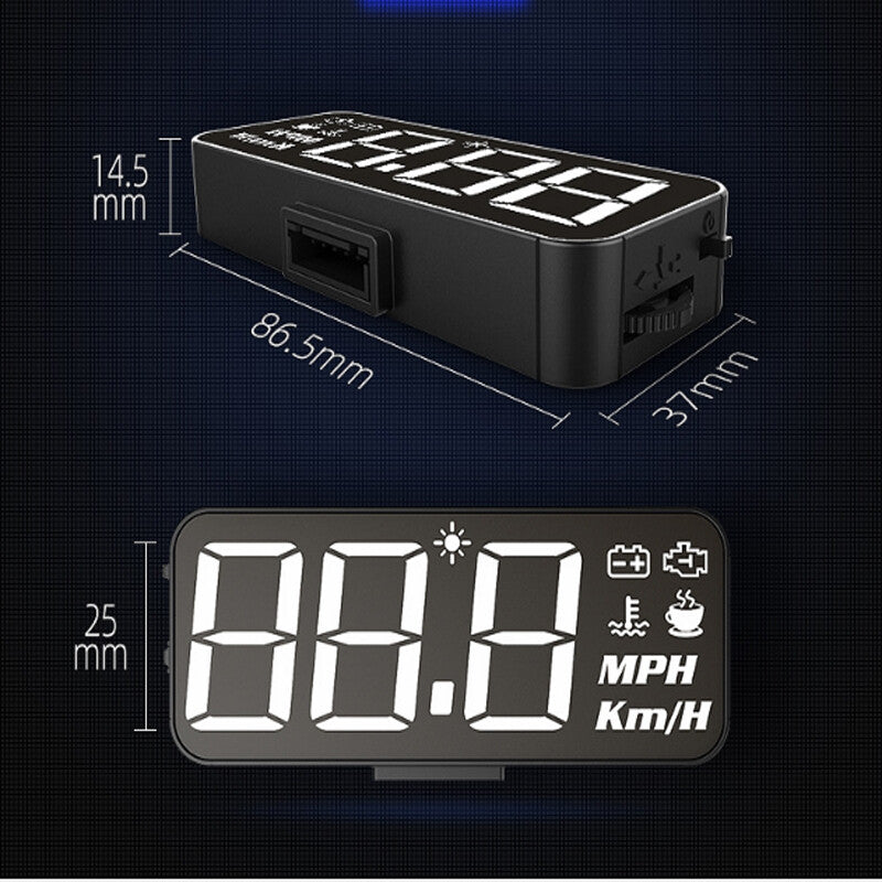 3.2-inch OBD2 Head-Up Display Projector Car Speedometer HUD GPS Projector Component 1 Piece
