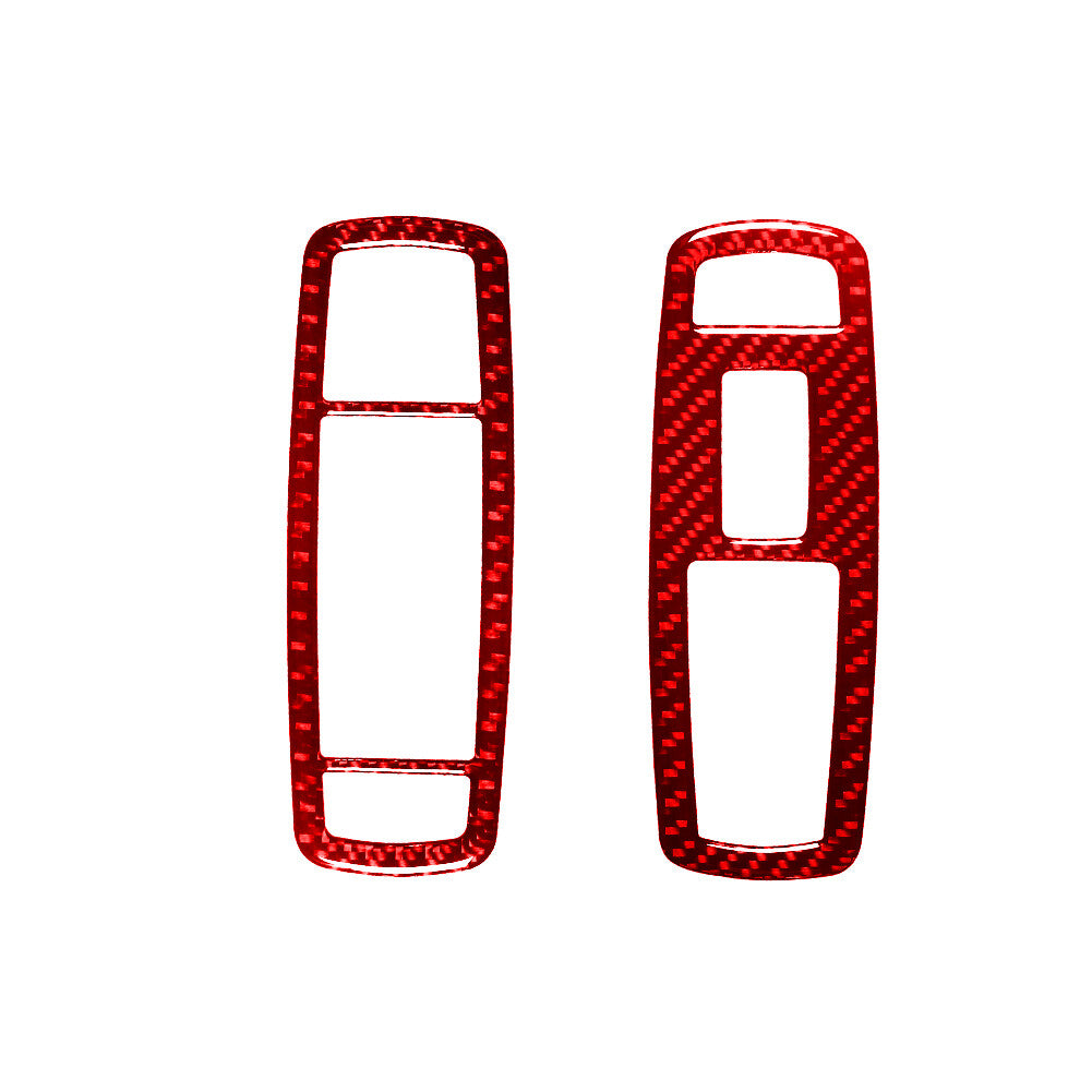4Pcs Red Carbon Fiber Door Control Cover Trim for Dodge Durango 2014-2020