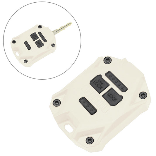 Fit for Jeep for Wrangler JK 2007-2017 Key Fob Shell Case Cover creamy-white ABS Car