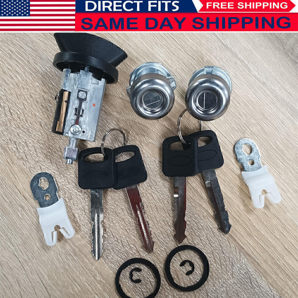 Door Lock Cylinders Set Ignition Switch with Keys For 97-07 for Ford F150/F250/F350!