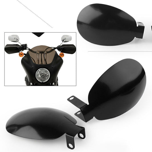 for Honda CRF70F XR70 XR50 for Suzuki SV1000 SV400 Black Coffin Cut Hand Guards Oval