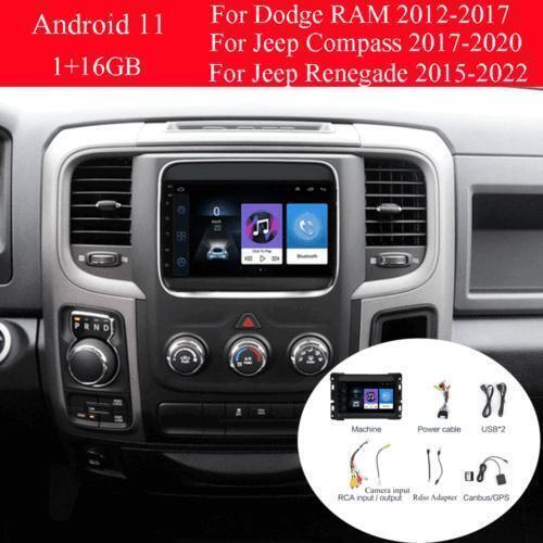 GPS Player 7 Android 11 Auto Radio Stereo Navi Head Unit for Dodge for RAM 2012-17