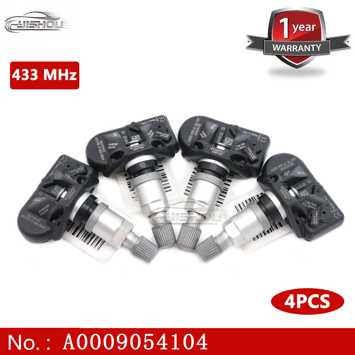 A0009054104 4-piece TPMS tire pressure sensor set suitable for 2020 for Mercedes-Benz CLA GLB GLS