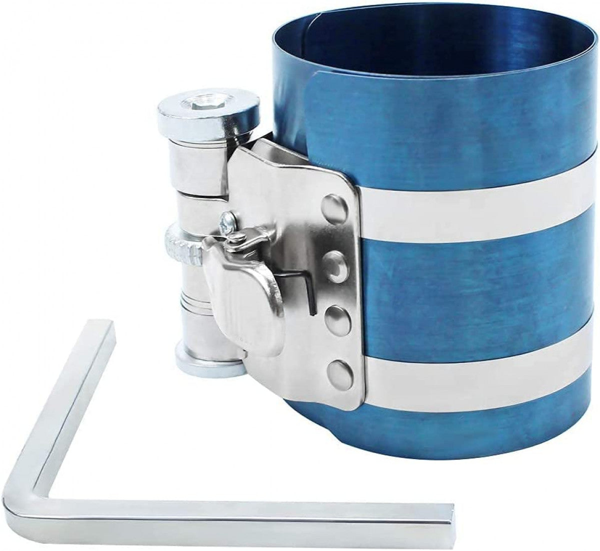 3¡± Piston Ring Compressor,Adjustable Ratchet Piston Installer Tool Removal Tool