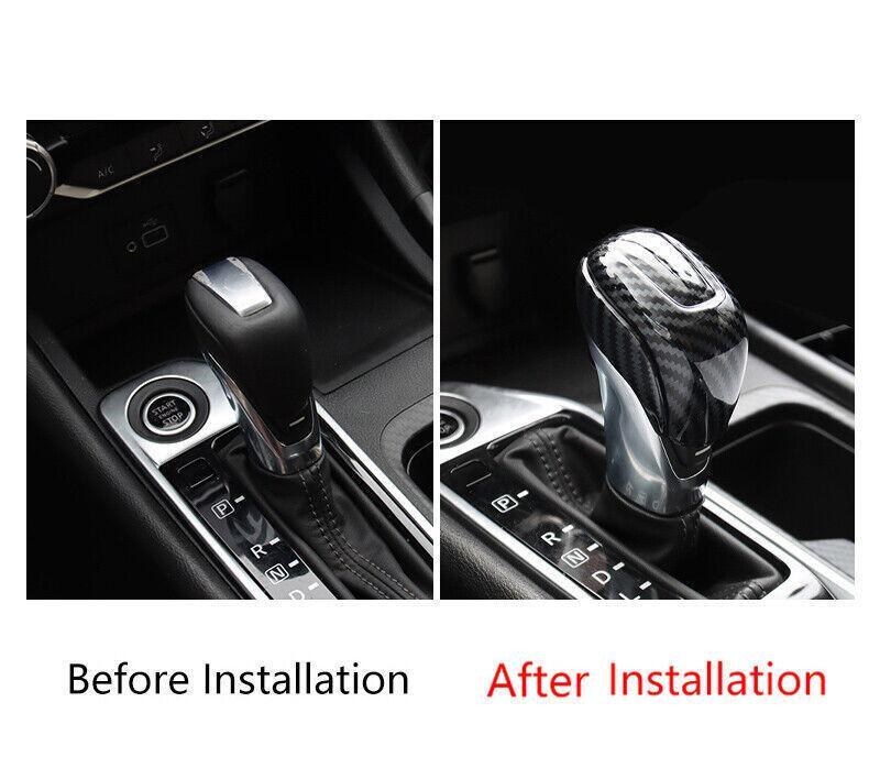 for Nissan Sylphy Sentra 2020-2022 Carbon Fiber Gear Shift Knob Shifter Lever 3