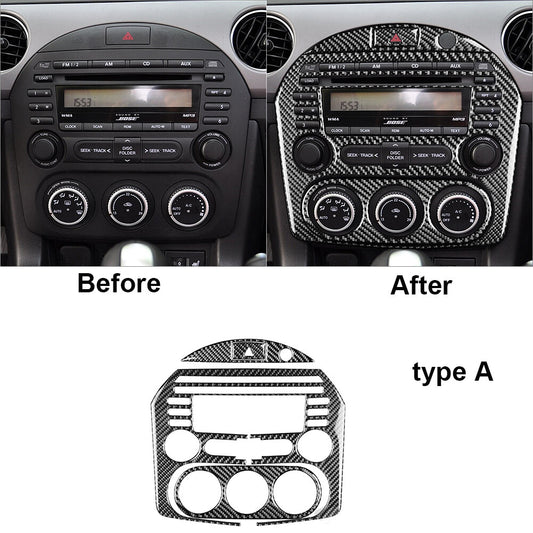 4Pcs Carbon Fiber Interior Central Console Cover Trim for Mazda MX-5 Miata 09-15