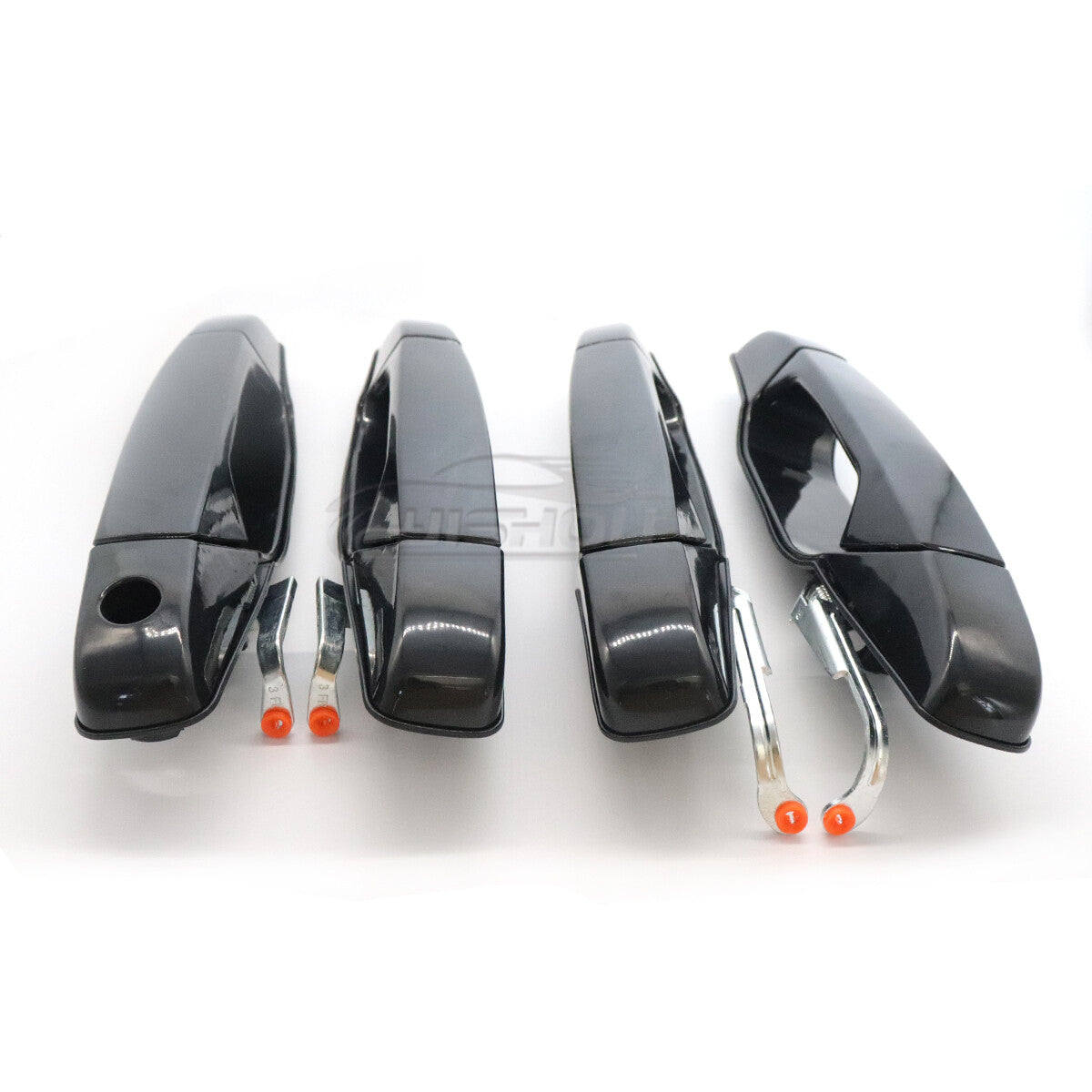 Set of 4 Door Handle Black Front Rear for Chevy for GMC Tahoe for Yukon for Sierra 07-14