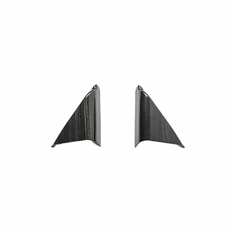 A Post Front Triangle Cover Trim for Nissan Armada Y62 2017-20 Black Wood Grain