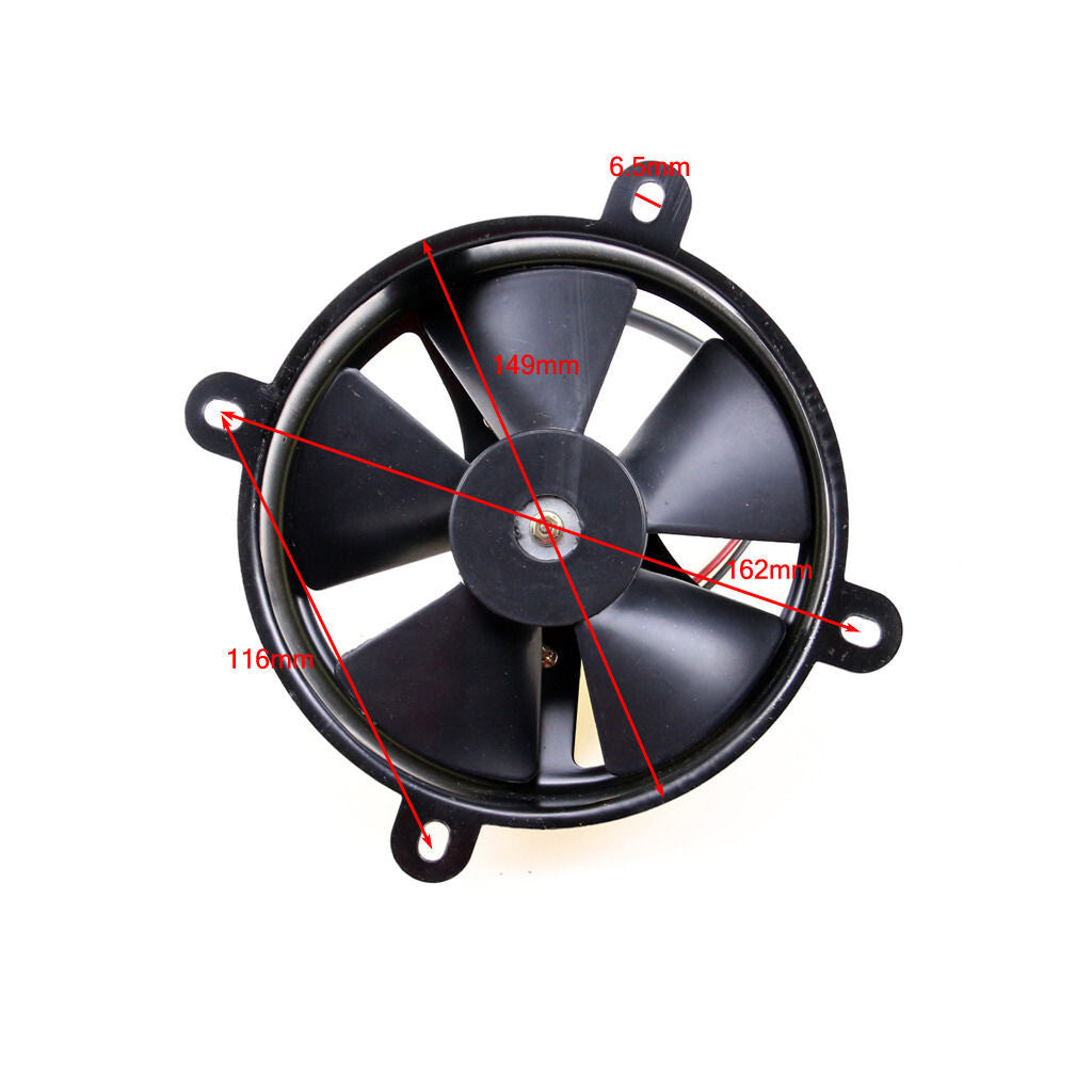 6-inch 12-volt radiator cooling fan for all-terrain vehicles, four-wheel go-karts, Roketa Taodao cooler, 150, 200, 250