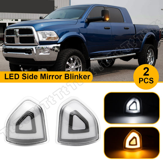 LED traction mirror turn signals suitable for Dodge for Ram 1500 2500 3500 with clear lens (USA)