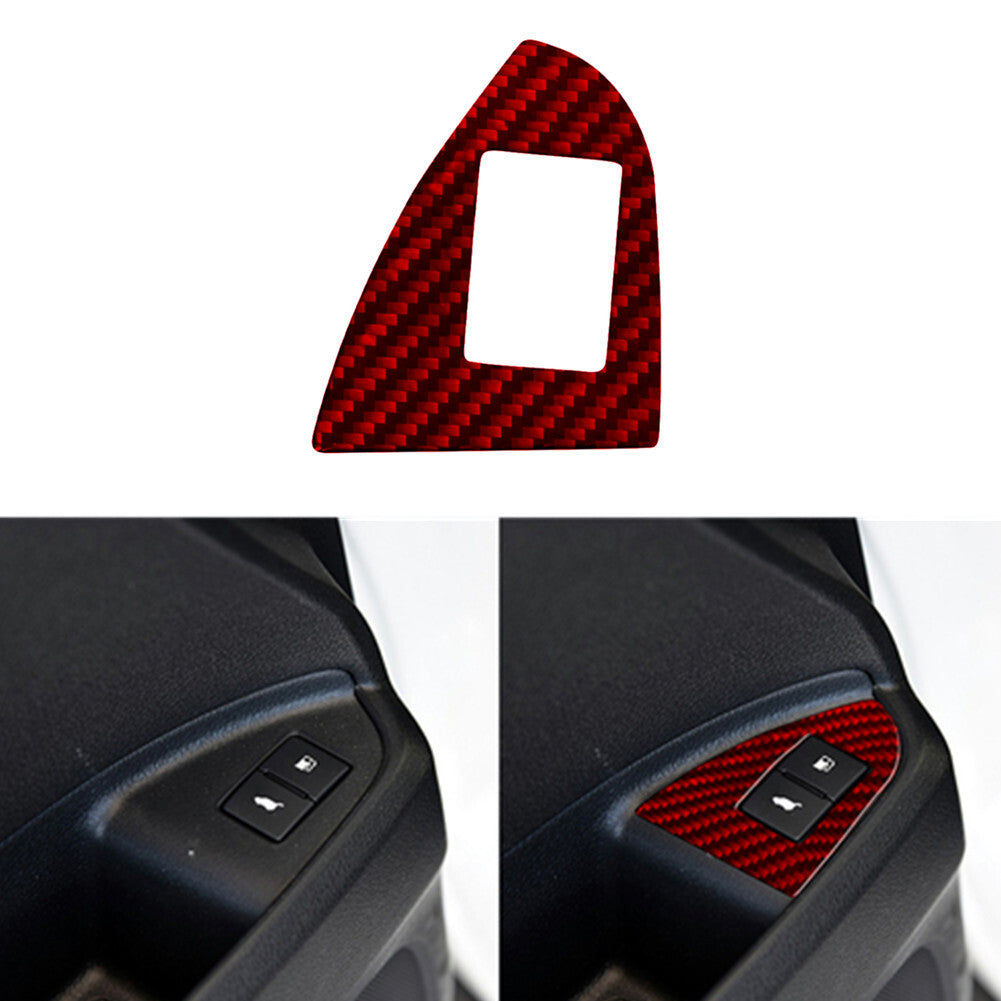 Red Carbon Fiber Gas Tank Release Frame Cover Trim for Honda Ridgeline 2017-2020