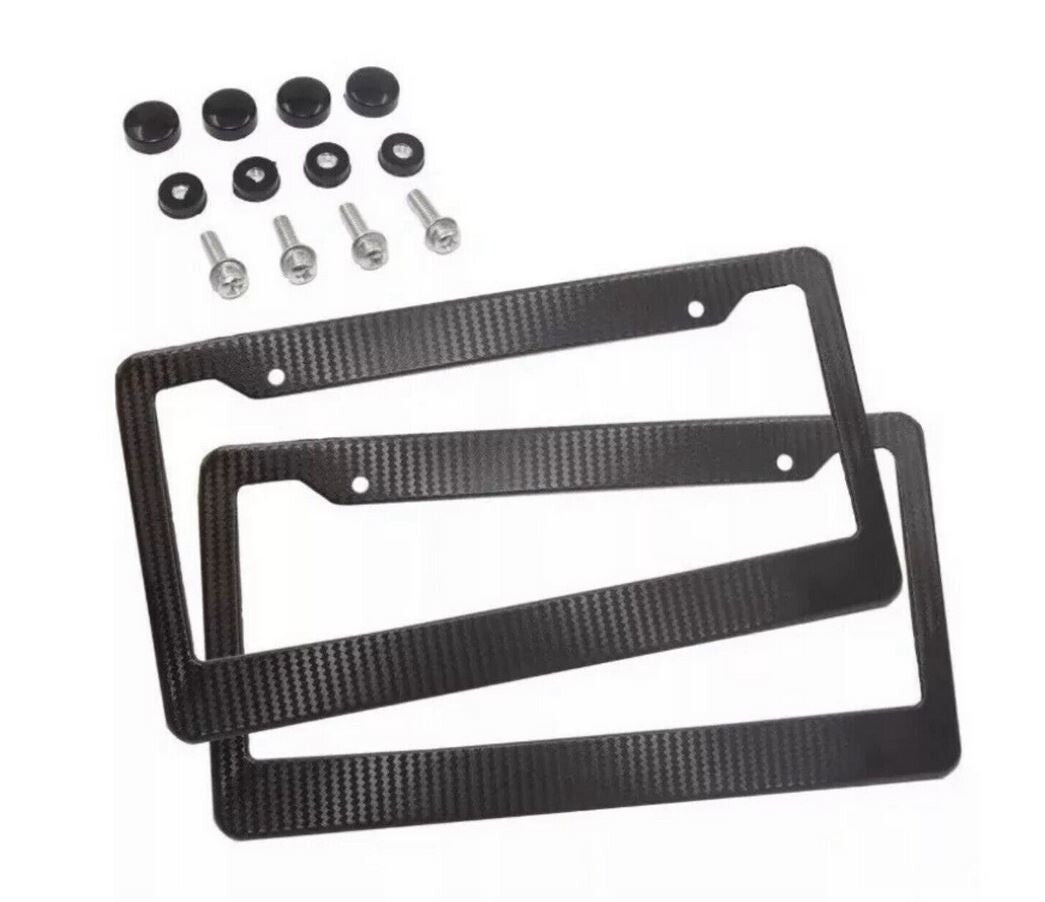 Car license plate frame cover cap rear trunk carbon fiber exterior suitable for Saab for Smart