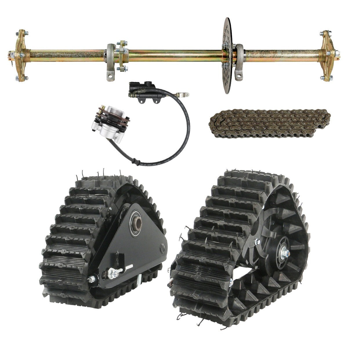 32-inch go-kart rear axle kit wheels for snow tracks suitable for all-terrain vehicles, off-road vehicles, and four-wheeled vehicles.