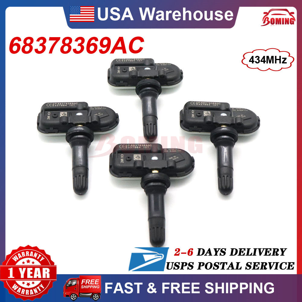 4PCS New TPMS Tire Pressure Monitoring System Sensor 68378369AC for RAM 2500
