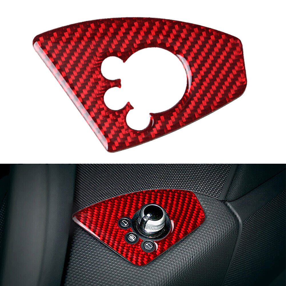 Carbon Fiber Interior Door Lock Button Cover Trim for Audi TT TTRS 2008-14 2009