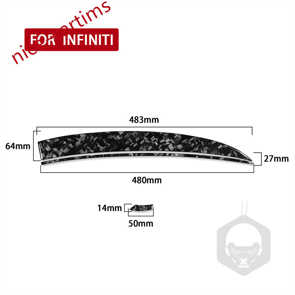 RHD Dashboard for Co -pilot Panel Trim Fit for Infiniti G37 G35 G25 Q60 Forged Carbon