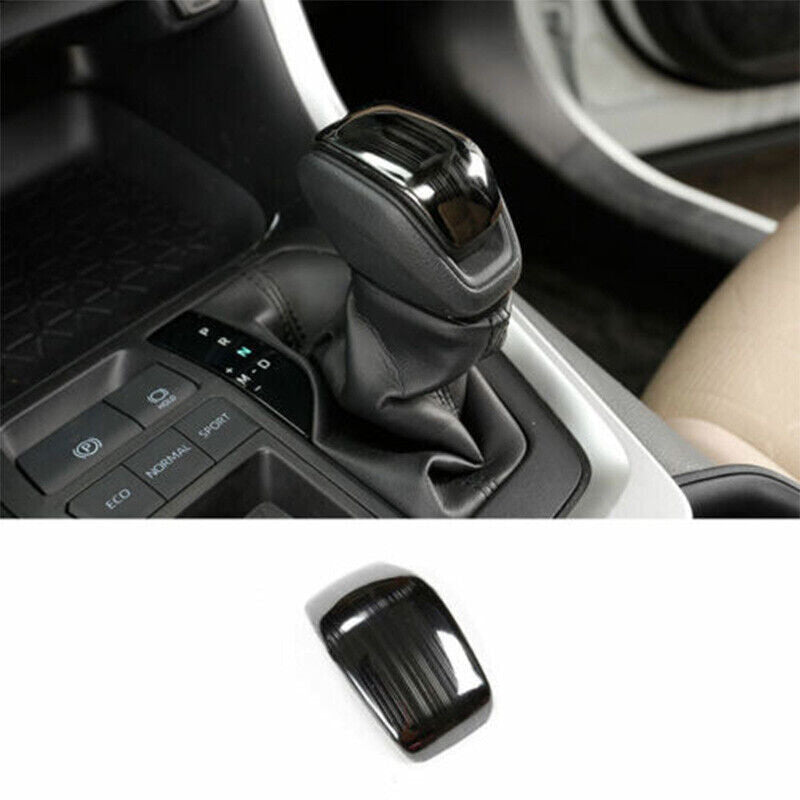 for Toyota RAV4 2019-2023 Black Titanium Middle Console Gear Shift Knob Cover1