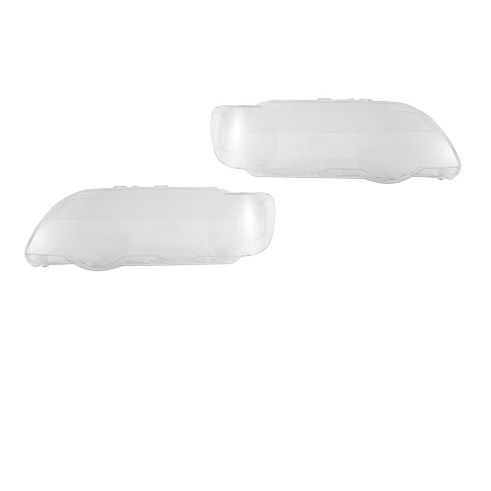 A pair of front left and right headlight lens covers for BMW X5 E53 2000 - 2003