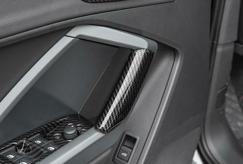 Carbon Fiber for Audi Q3 RS Q3 2019-2023 Inner Door 4PCS Armrest Cover Car Trim