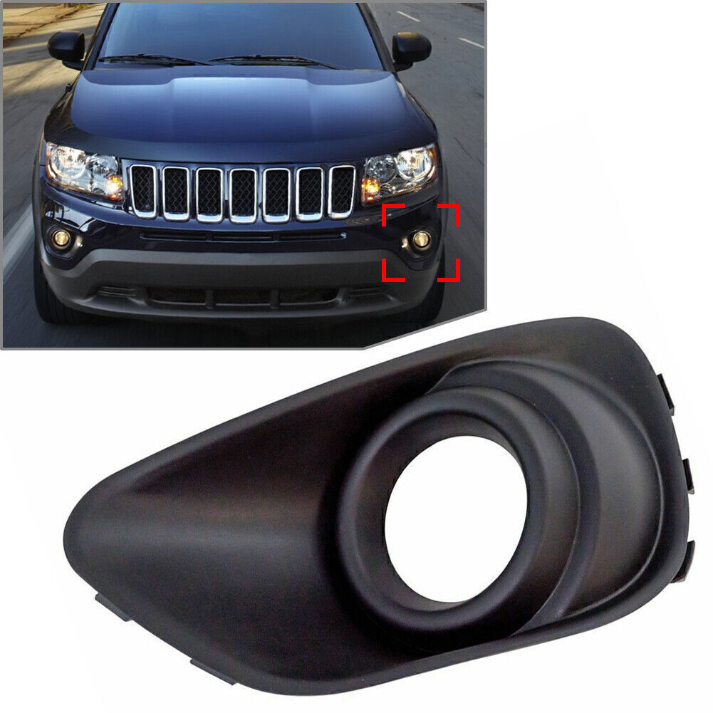 for Jeep Compass 2011-2017 2016 2015 Left Side Front Bumpe Fog Light Lamp Bezels