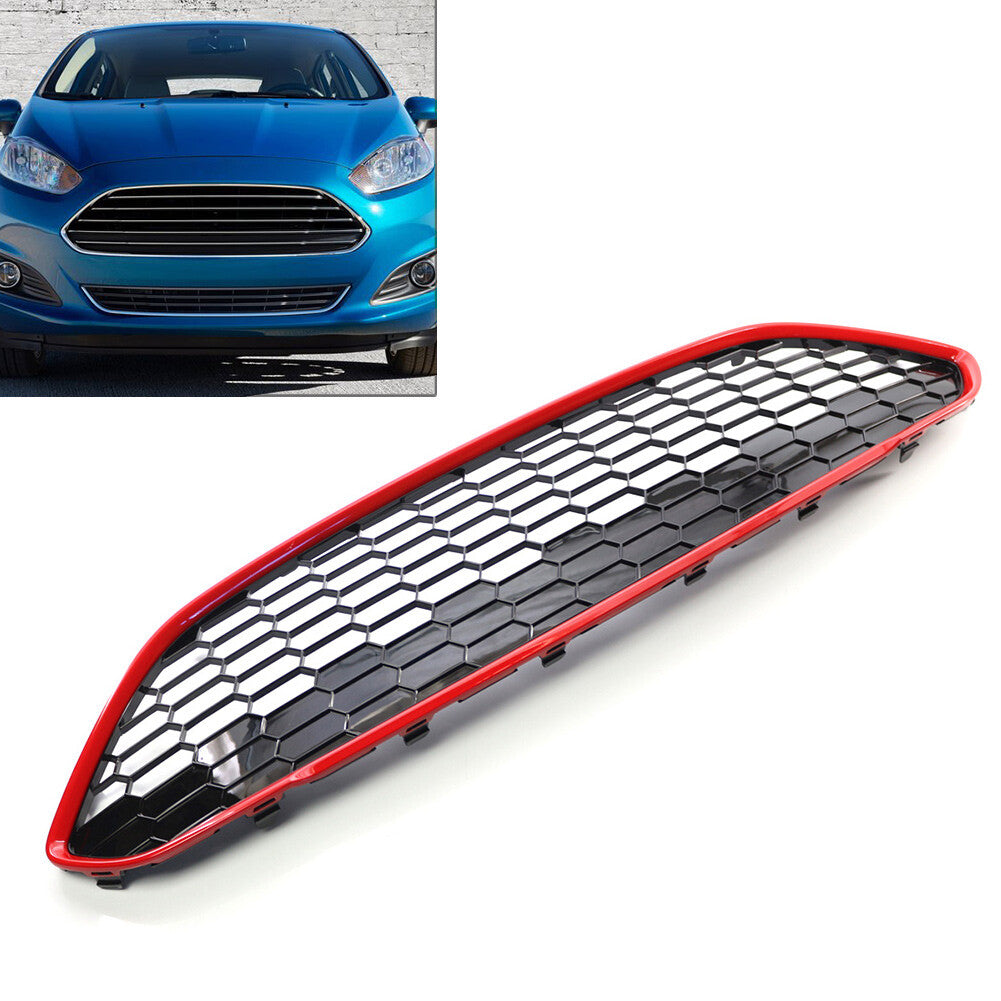 Car Auto Front Bumper Honeycomb Grille ABS for Ford Fiesta MK7.5 2013-2017