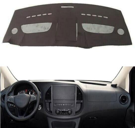 1X PU leather Dashboard Mat Non-slip DashMat Pad For M. for Benz Metris/Vito 2016-23