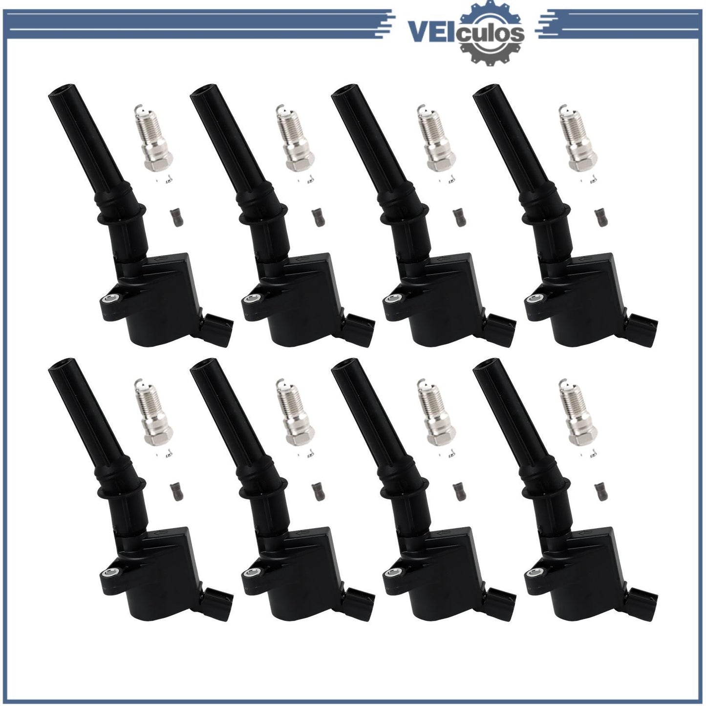 8Pcs Ignition Coil + Spark Plug for Ford E-150 E-250 Expedition Excursion SP479