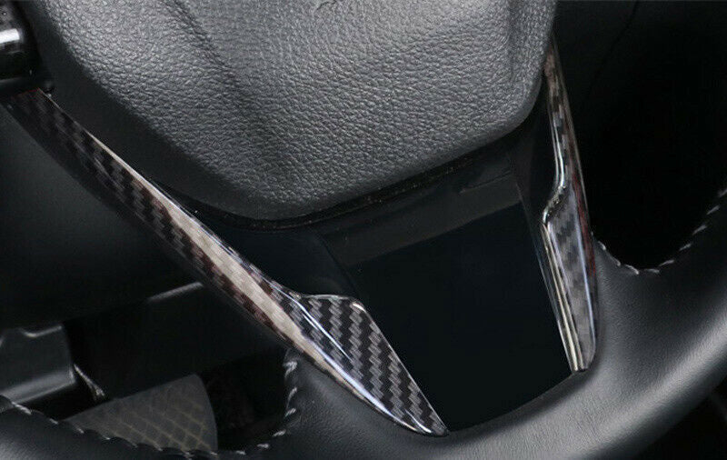 Steering Wheel Frame Cover Trim 2PCS for Honda CRV CR-V 2017-2022 Carbon Fiber