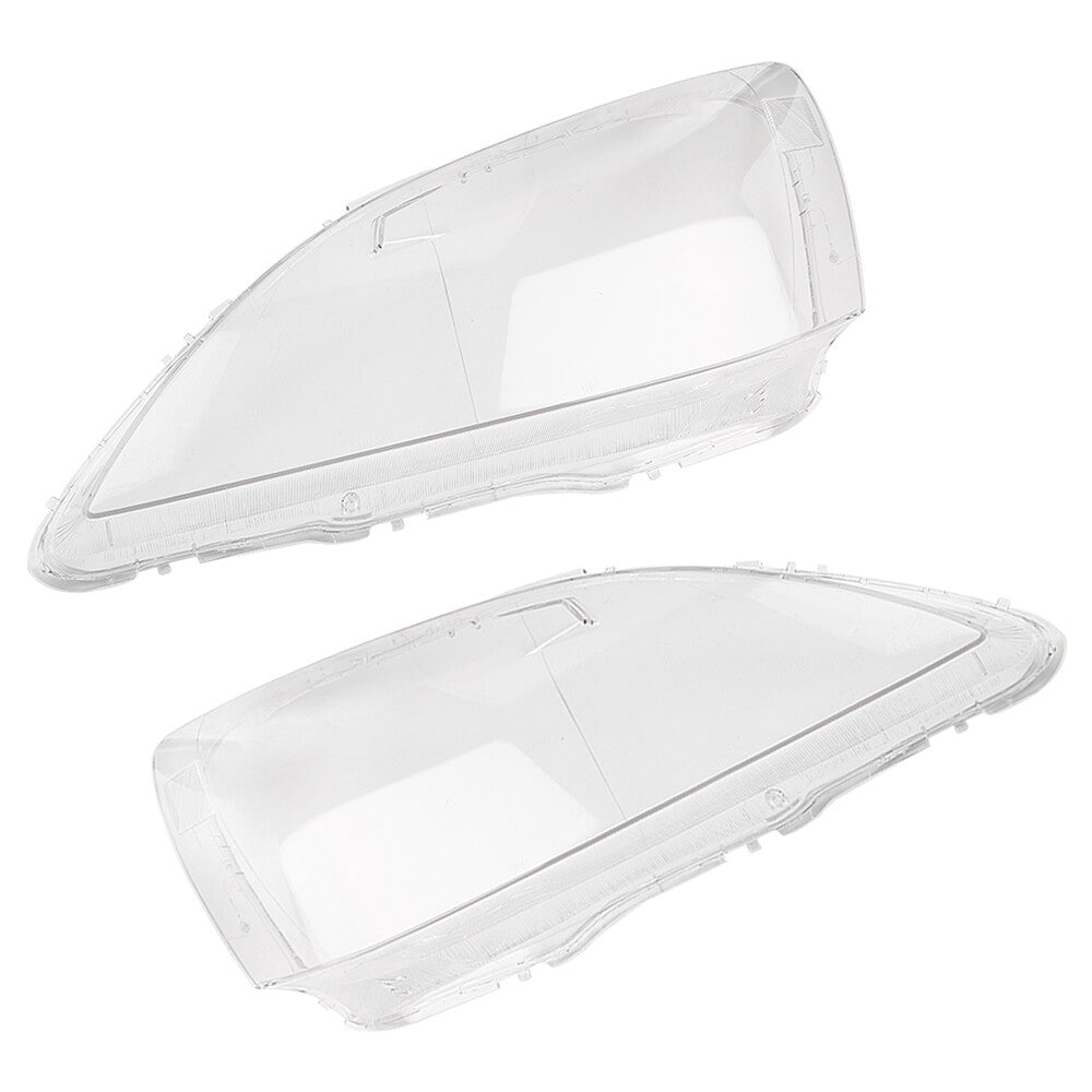 A pair of R+L headlight lenses with transparent front light covers for Honda Accord 2003-2007 models.
