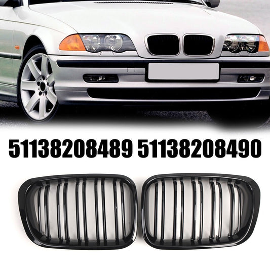 for BMW E46 4-Door Car Front Bumper Air Intake Grille 51137064318 51137064317