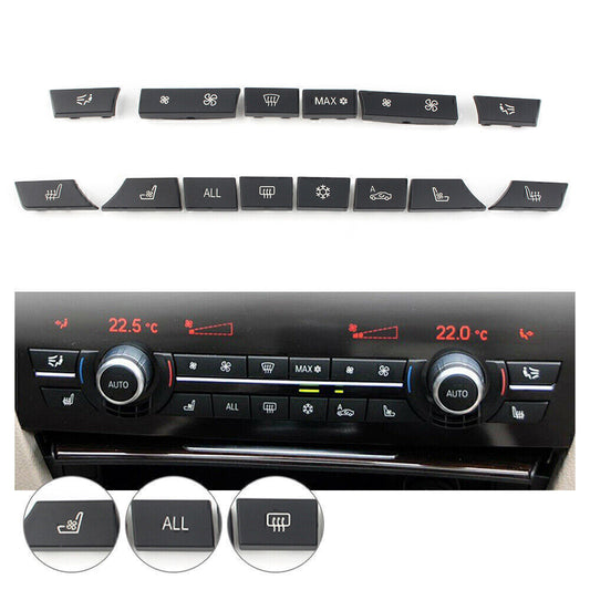 14 Button Key Caps Repair A/C Heater Switch 61319313924 Fit for BMW F07 F10 F11 F02