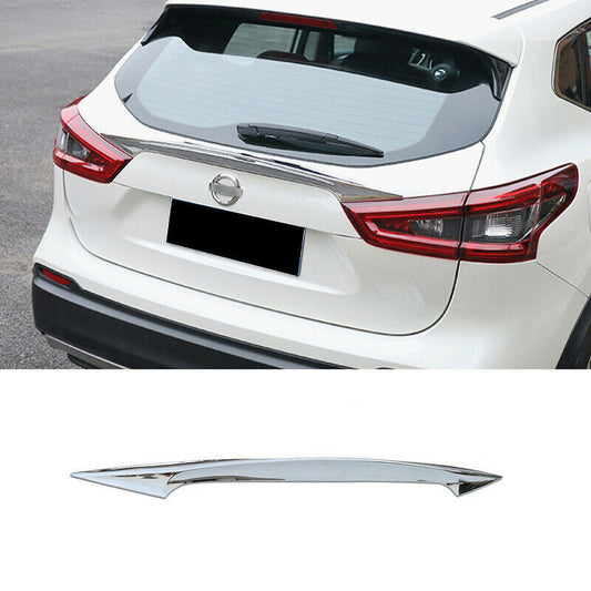 for Nissan Rogue Sport 2017-2021 Chrome Rear Trunk Spoiler Wing Flap Strip Trim