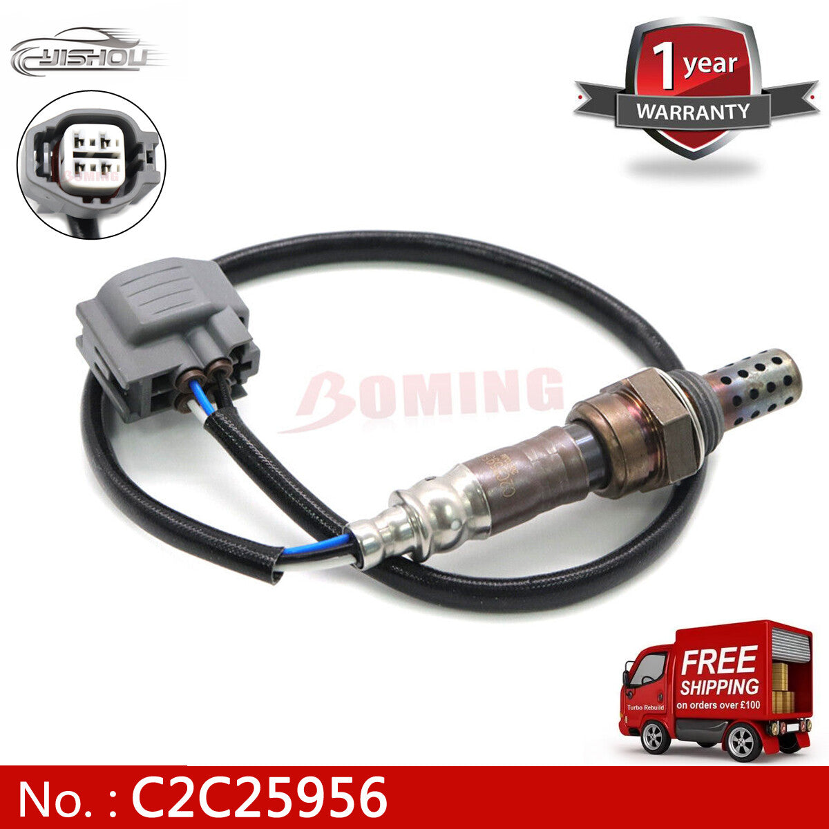 Downstreem C2C25956 O2 oxygen sensor suitable for Jaguar X, S, XJR, XK8, XKR 2.0