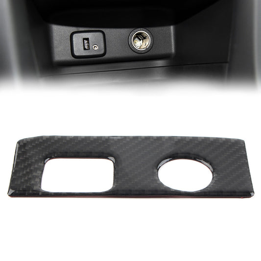 LHD Console Cigarette Lighter Panel Trim Fit for Chevrolet Equinox 2018-2021 Carbon