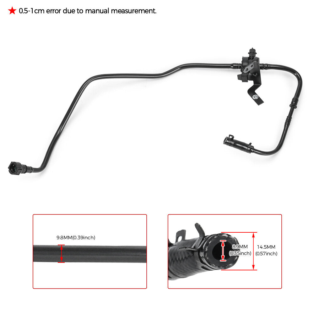 For 2014-2019 Fiesta for Ford Fuel Vapor Vent Purge Valve Hose 1.6L Non-turbo