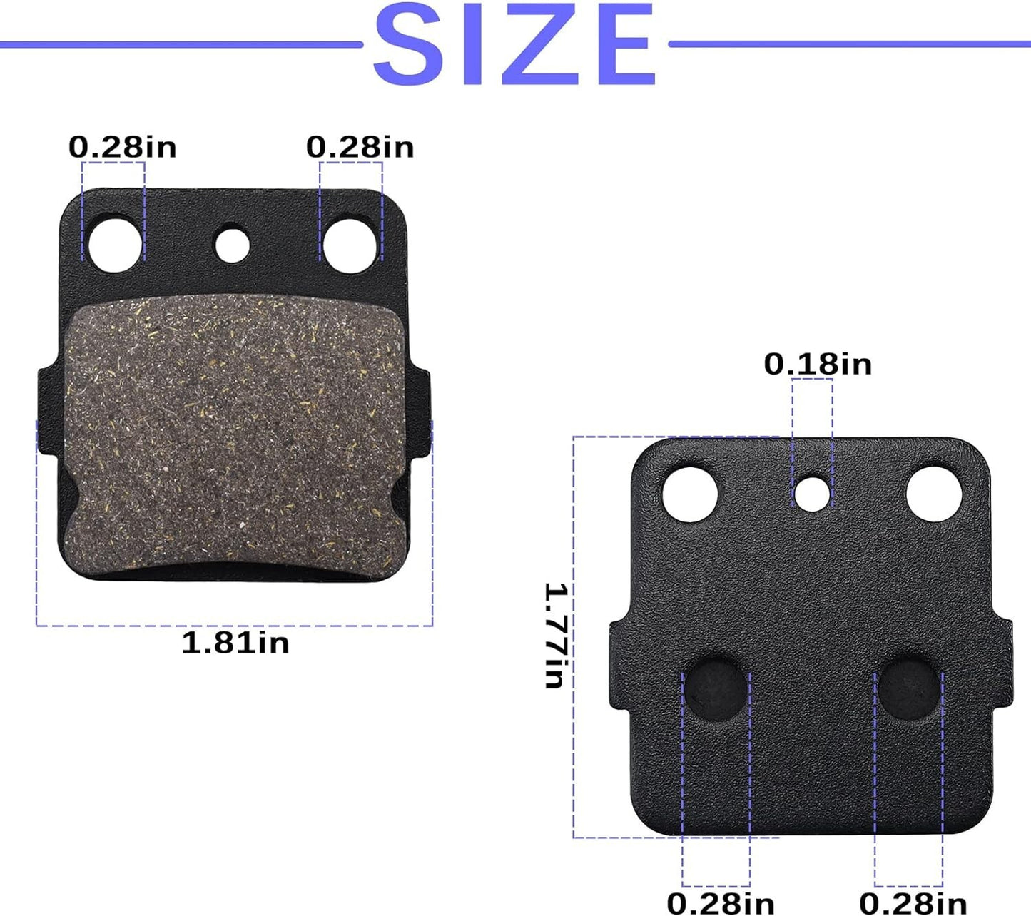 Brake Pads for Honda TRX400EX Fourtrax 1999 2000/TRX300EX Fourtrax 1993-2008